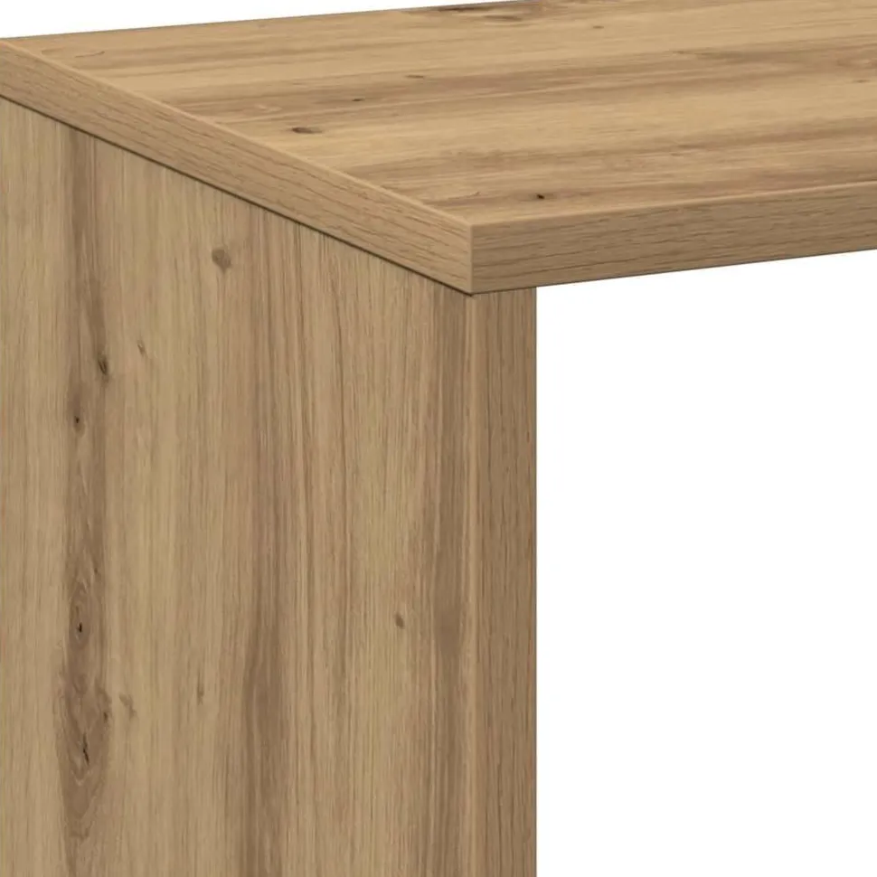 Kirjahylly/Tilanjakaja tammi 69,5x29x69,5 cm tekninen puu (58011)