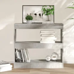 Kirjahylly/tilanjakaja 80x30x72 cm betoninharmaa