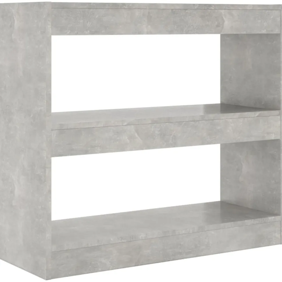 Kirjahylly/tilanjakaja 80x30x72 cm betoninharmaa