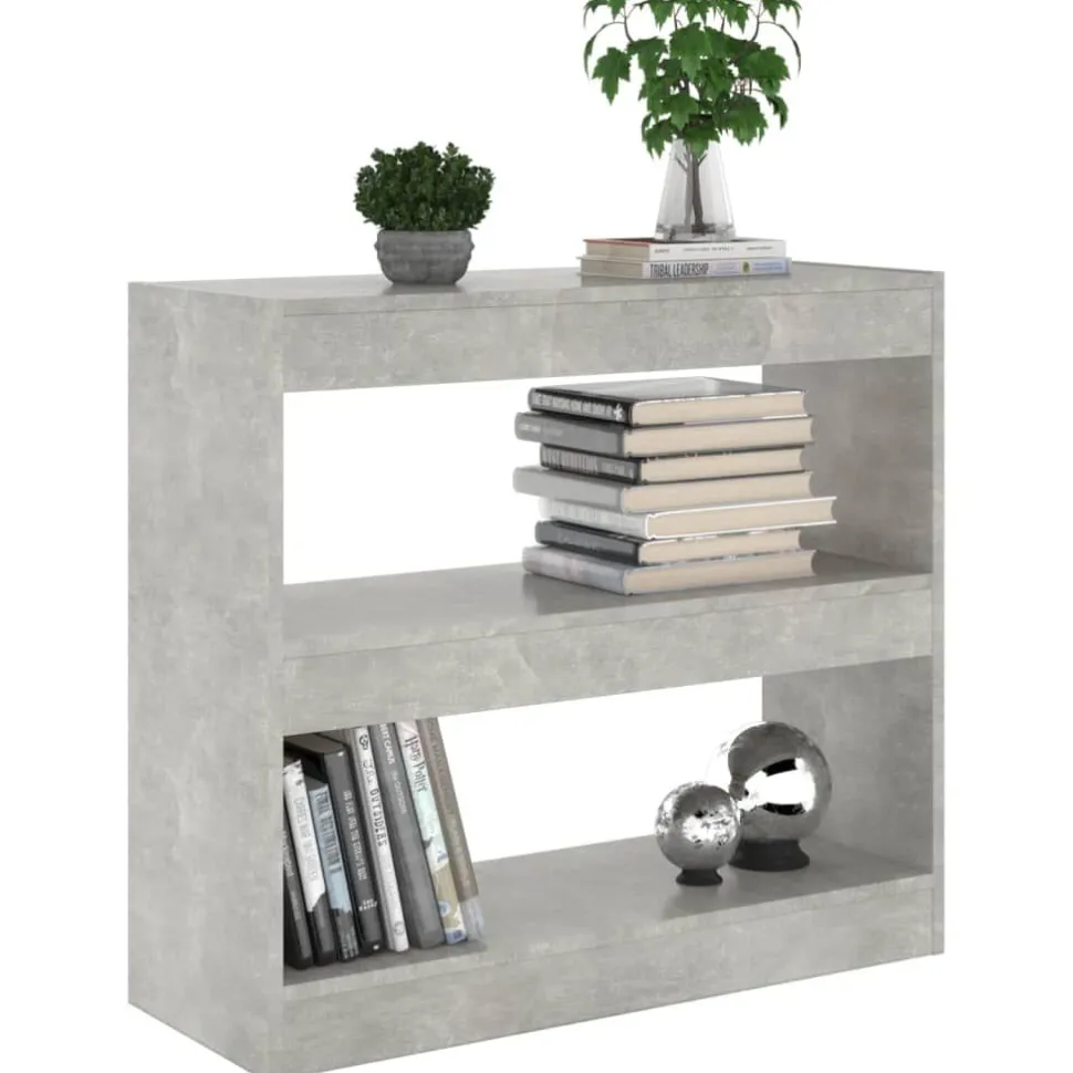 Kirjahylly/tilanjakaja 80x30x72 cm betoninharmaa