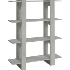 Kirjahylly/tilanjakaja 100x30x123,5 cm betoninharmaa