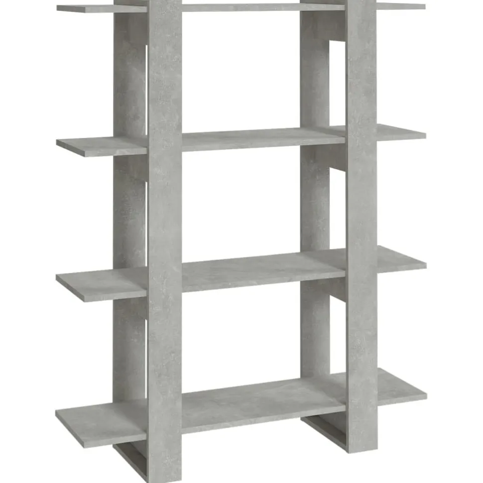 Kirjahylly/tilanjakaja 100x30x123,5 cm betoninharmaa