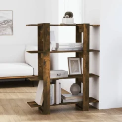 Kirjahylly/tilanjakaja 100x30x123,5 cm betoninharmaa