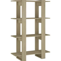 Kirjahylly/tilanjakaja 80x30x123,5 cm betoninharmaa