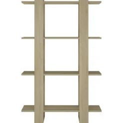 Kirjahylly/tilanjakaja 80x30x123,5 cm betoninharmaa