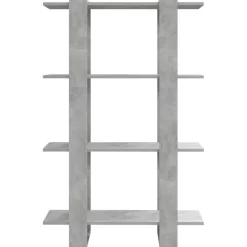 Kirjahylly/tilanjakaja 80x30x123,5 cm betoninharmaa