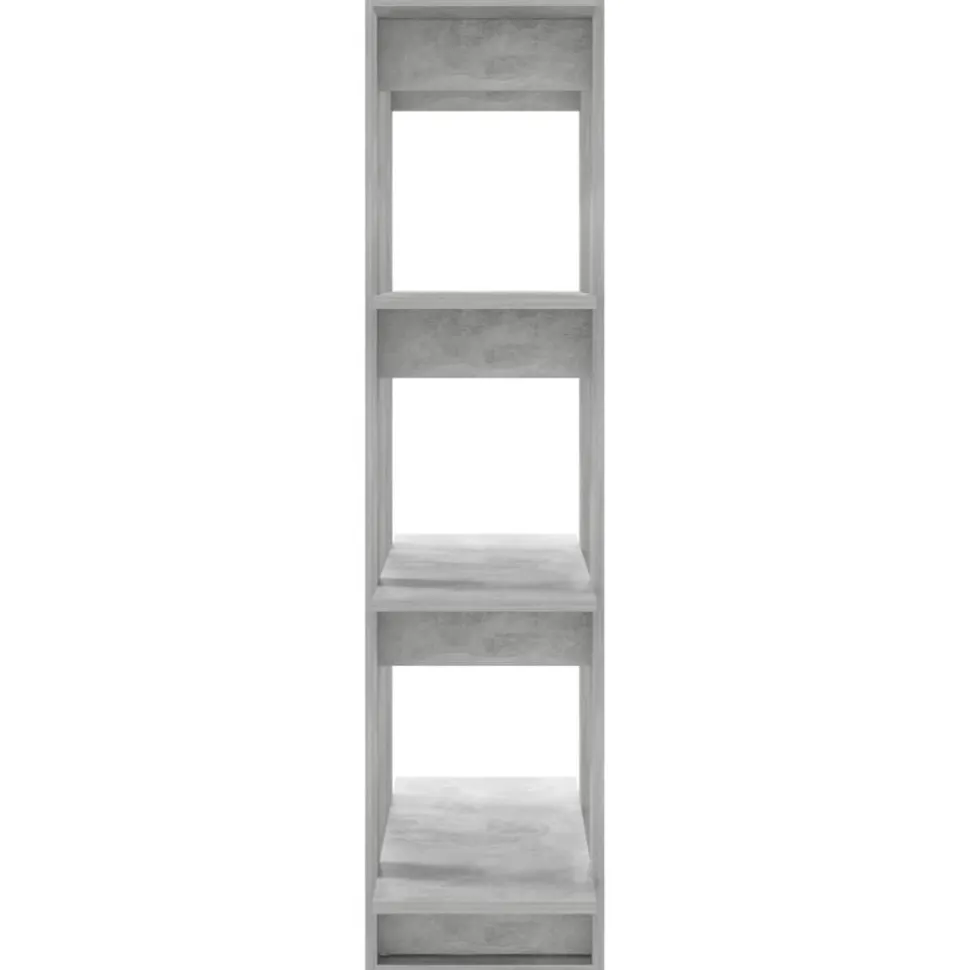 Kirjahylly/tilanjakaja 80x30x123,5 cm betoninharmaa