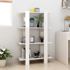 Kirjahylly/tilanjakaja 80x30x123,5 cm betoninharmaa