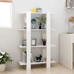Kirjahylly/tilanjakaja 80x30x123,5 cm betoninharmaa