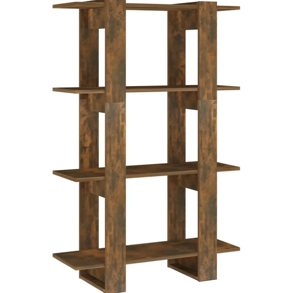 Kirjahylly/tilanjakaja 80x30x123,5 cm betoninharmaa