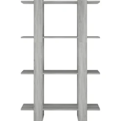 Kirjahylly/tilanjakaja 80x30x123,5 cm betoninharmaa