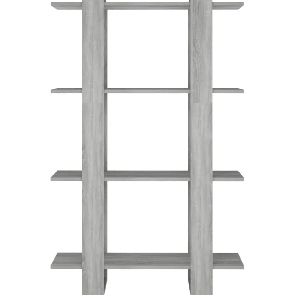 Kirjahylly/tilanjakaja 80x30x123,5 cm betoninharmaa