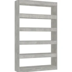 Kirjahylly/tilanjakaja 100x30x166 cm betoninharmaa
