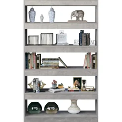 Kirjahylly/tilanjakaja 100x30x166 cm betoninharmaa