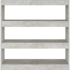 Kirjahylly/tilanjakaja 100x30x103 cm betoninharmaa