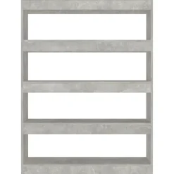 Kirjahylly/tilanjakaja 100x30x135 cm betoninharmaa