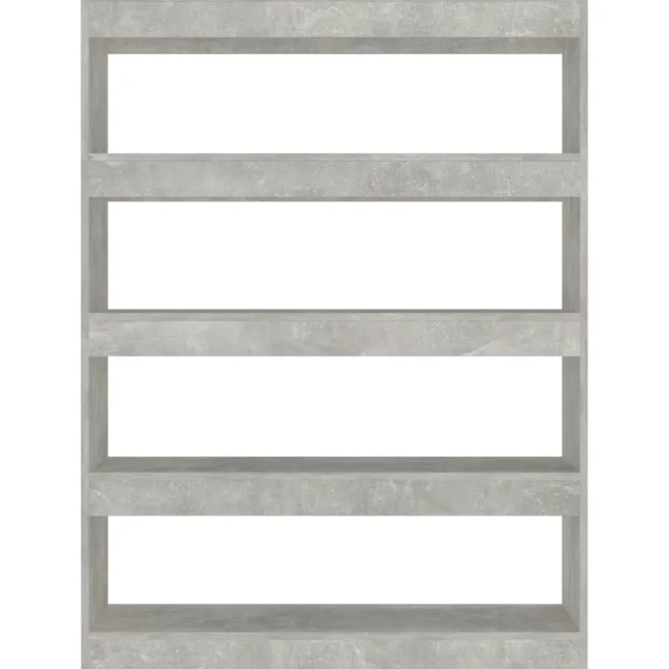 Kirjahylly/tilanjakaja 100x30x135 cm betoninharmaa