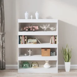 Kirjahylly/tilanjakaja 100x30x135 cm betoninharmaa