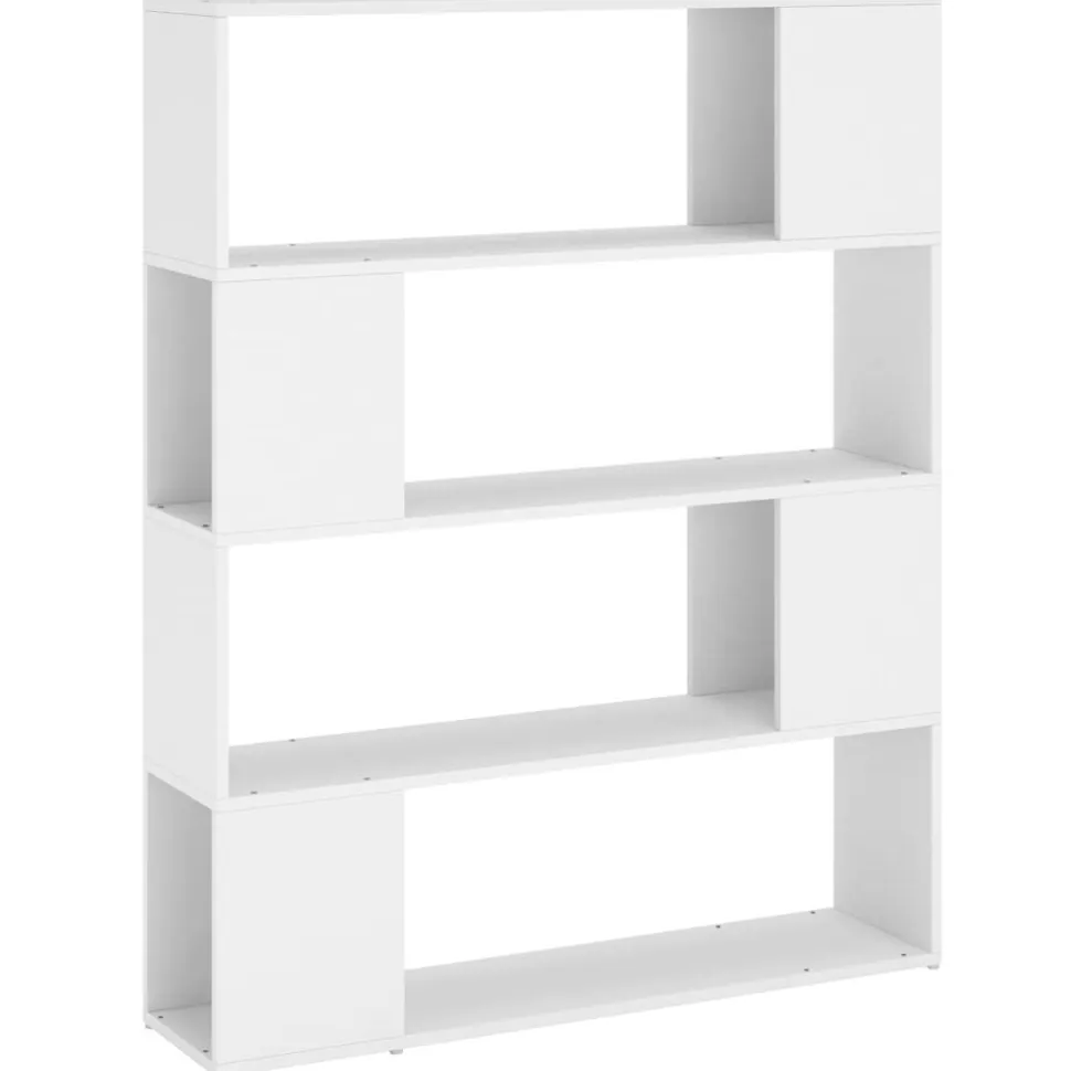 Kirjahylly/tilanjakaja 100x24x124 cm korkeakiilto harmaa