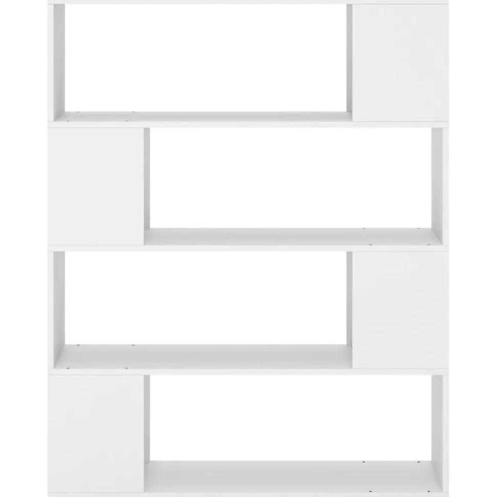 Kirjahylly/tilanjakaja 100x24x124 cm korkeakiilto harmaa