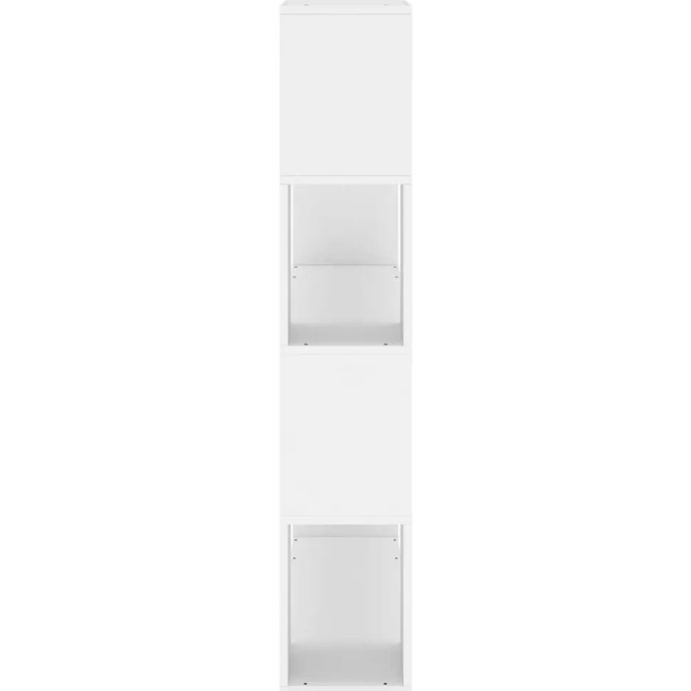 Kirjahylly/tilanjakaja 100x24x124 cm korkeakiilto harmaa