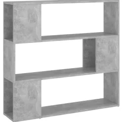 Kirjahylly/tilanjakaja 100x24x94 cm korkeakiilto musta