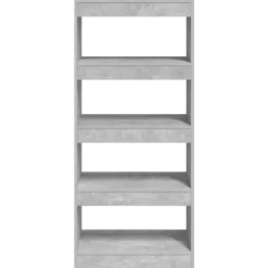 Kirjahylly/tilanjakaja 60x30x135 cm korkeakiilto valkoinen