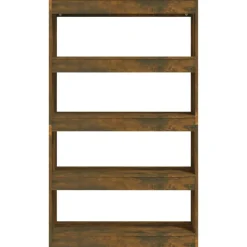 Kirjahylly/tilanjakaja 80x30x135 cm lastulevy betoninharmaa