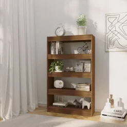 Kirjahylly/tilanjakaja 80x30x135 cm lastulevy betoninharmaa
