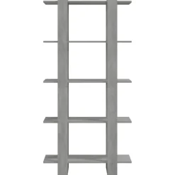 Kirjahylly/tilanjakaja 2 80x30x160 cm lastulevy betoninharmaa