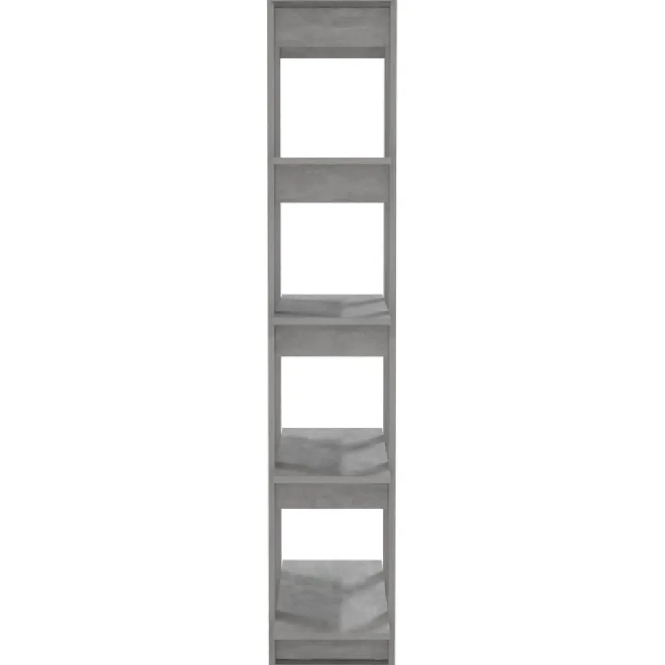 Kirjahylly/tilanjakaja 2 80x30x160 cm lastulevy betoninharmaa