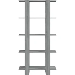 Kirjahylly/tilanjakaja 2 80x30x160 cm lastulevy betoninharmaa