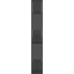 Kirjahylly/tilanjakaja 100x24x155 cm lastulevy harmaa