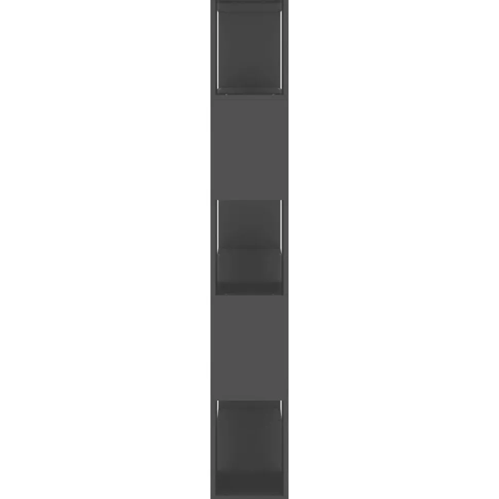 Kirjahylly/tilanjakaja 100x24x155 cm lastulevy harmaa