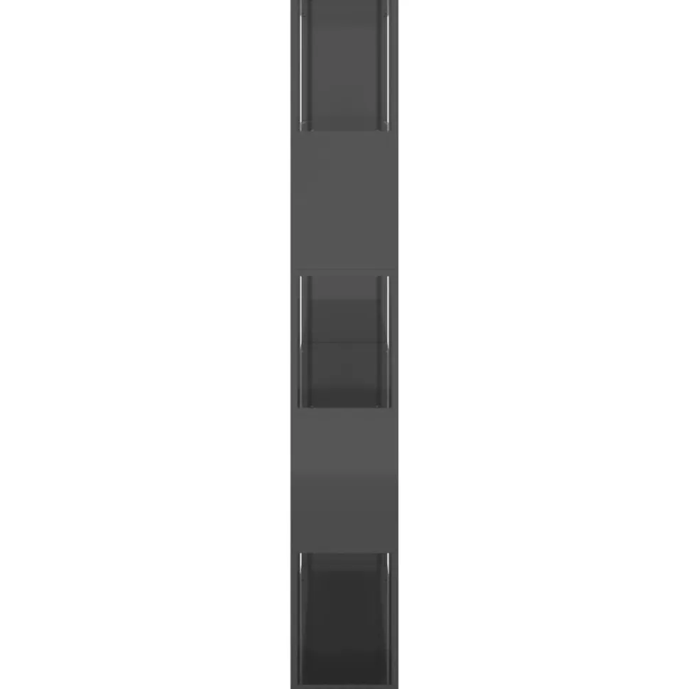 Kirjahylly/tilanjakaja 100x24x155 cm lastulevy harmaa