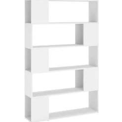 Kirjahylly/tilanjakaja 100x24x155 cm lastulevy harmaa