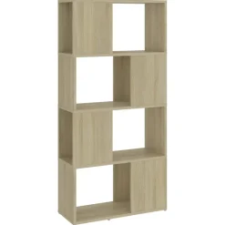 Kirjahylly/tilanjakaja 60x24x124,5 cm lastulevy tammi
