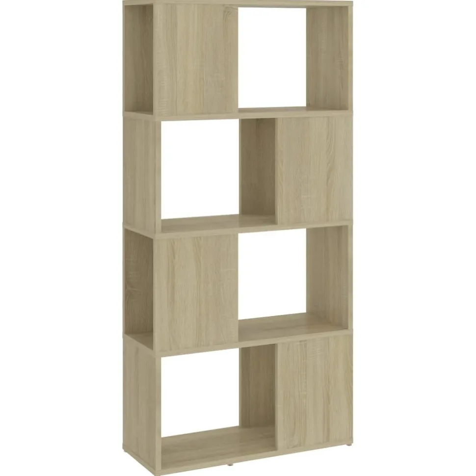 Kirjahylly/tilanjakaja 60x24x124,5 cm lastulevy tammi