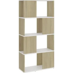 Kirjahylly/tilanjakaja 60x24x124,5 cm lastulevy tammi