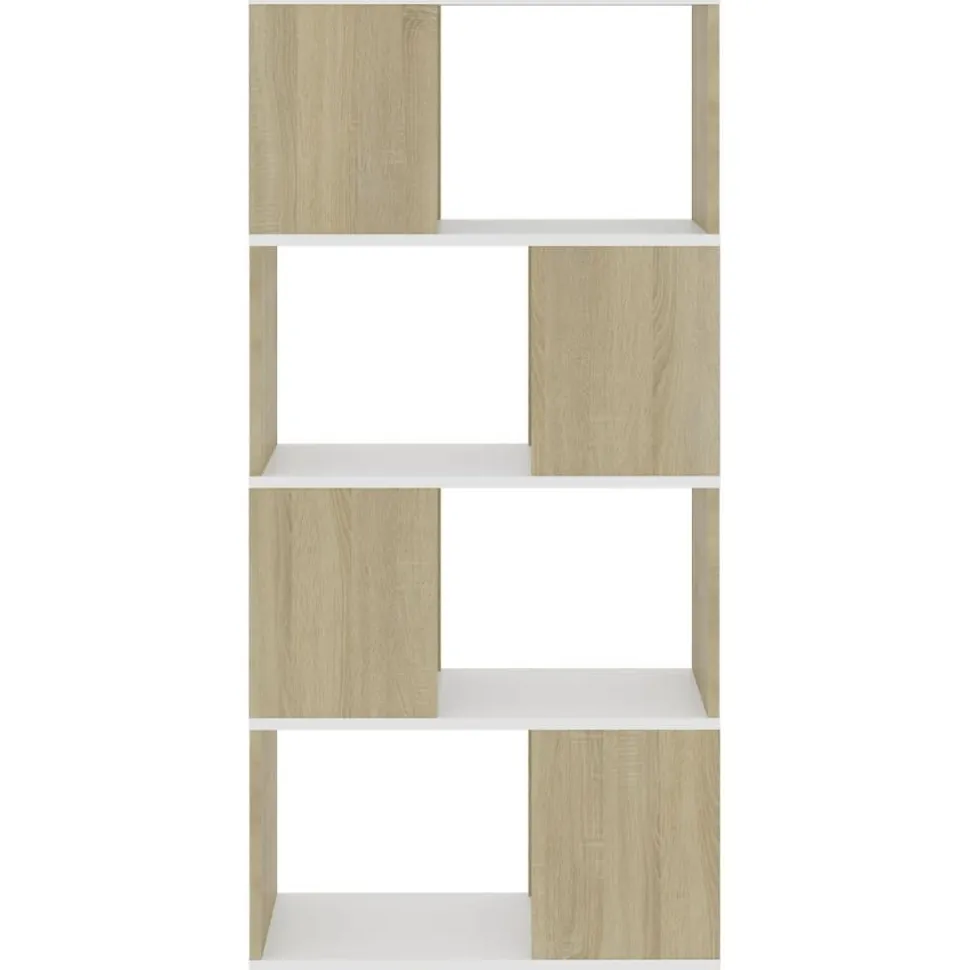 Kirjahylly/tilanjakaja 60x24x124,5 cm lastulevy tammi