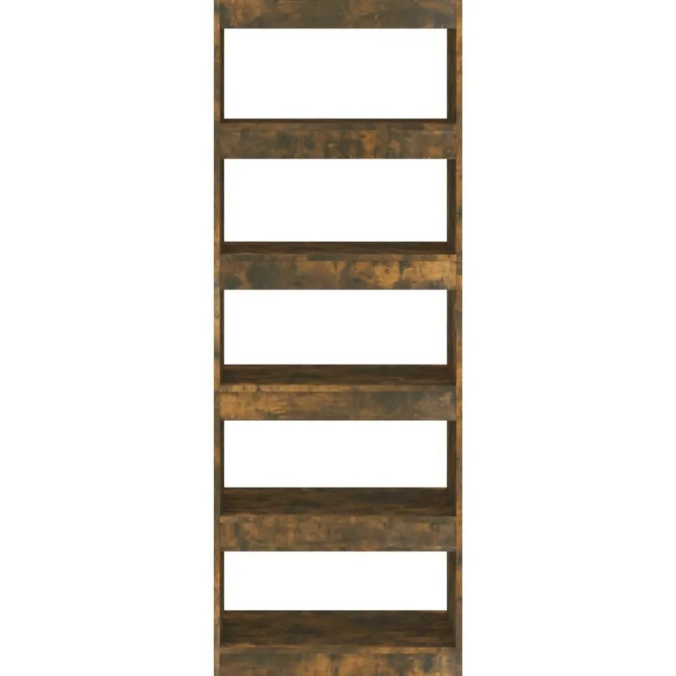 Kirjahylly/tilanjakaja 60x30x166 cm lastulevy valkoinen