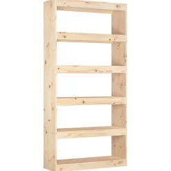 Kirjahylly/tilanjakaja 80x30x71,5-199,5cm, mänty, erikokoja ja värejä