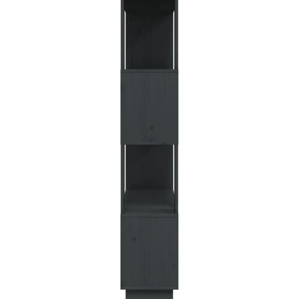 Kirjahylly/tilanjakaja 80x25x132 cm mänty harmaa