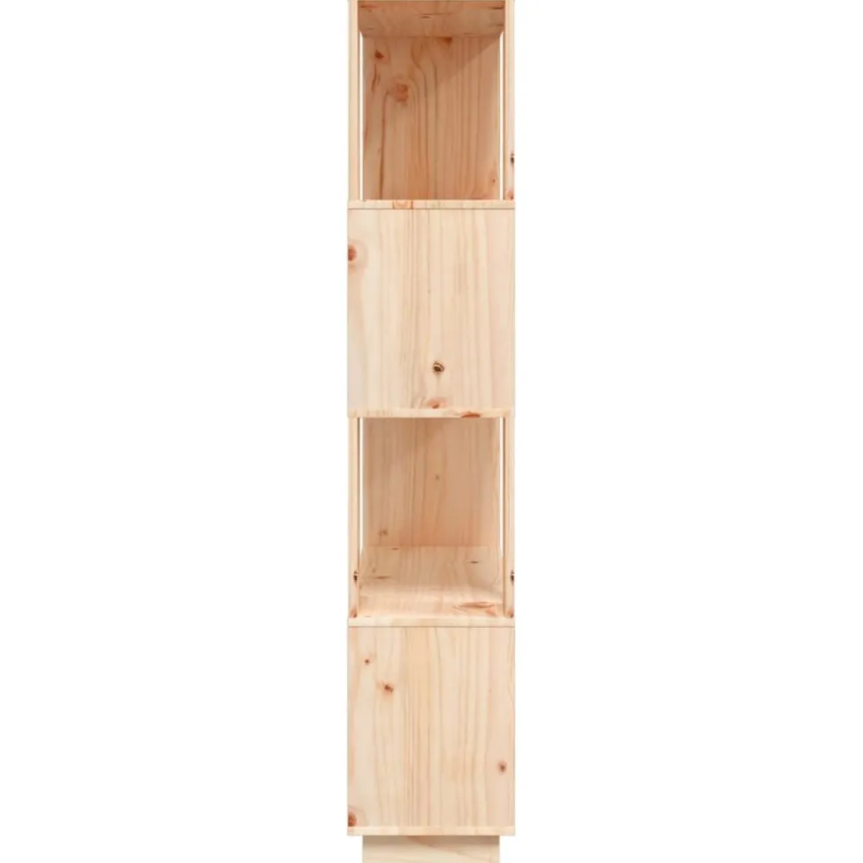 Kirjahylly/tilanjakaja 80x25x132 cm mänty harmaa
