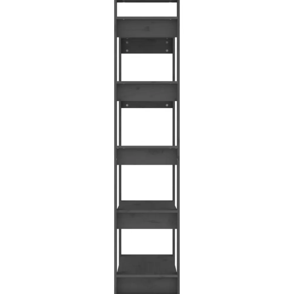 Kirjahylly/tilanjakaja 80x35x160 cm mänty harmaa