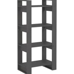 Kirjahylly/tilanjakaja 60x35x125 cm mänty harmaa