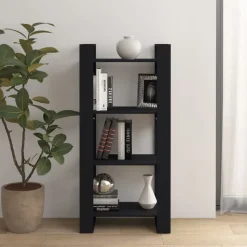 Kirjahylly/tilanjakaja 60x35x125 cm mänty harmaa