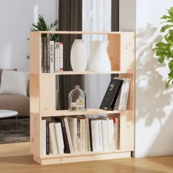 Kirjahylly/tilanjakaja 80x25x101 cm mänty harmaa