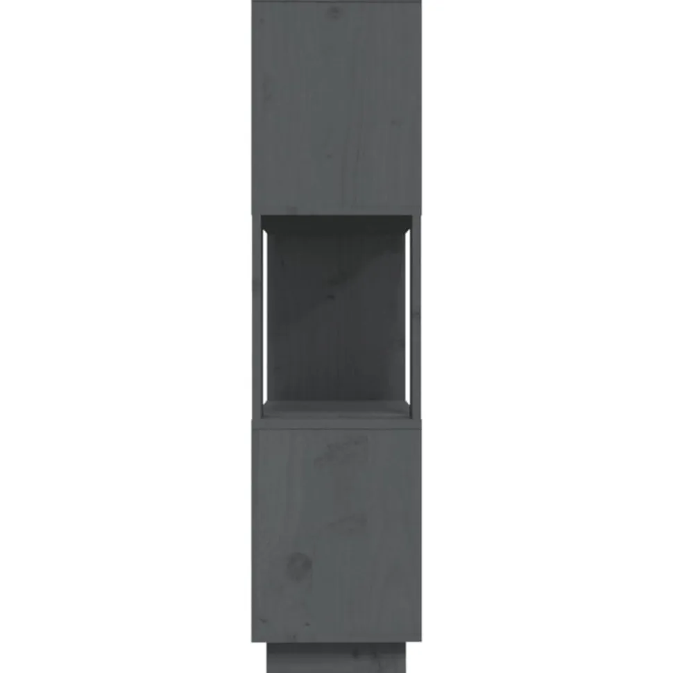Kirjahylly/tilanjakaja 80x25x101 cm mänty harmaa