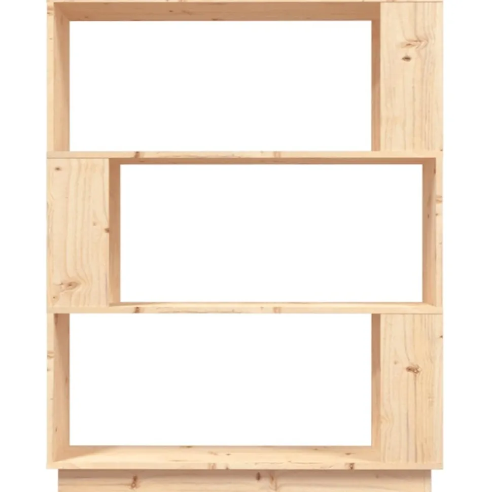 Kirjahylly/tilanjakaja 80x25x101 cm mänty harmaa